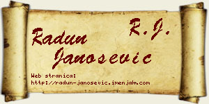 Radun Janošević vizit kartica